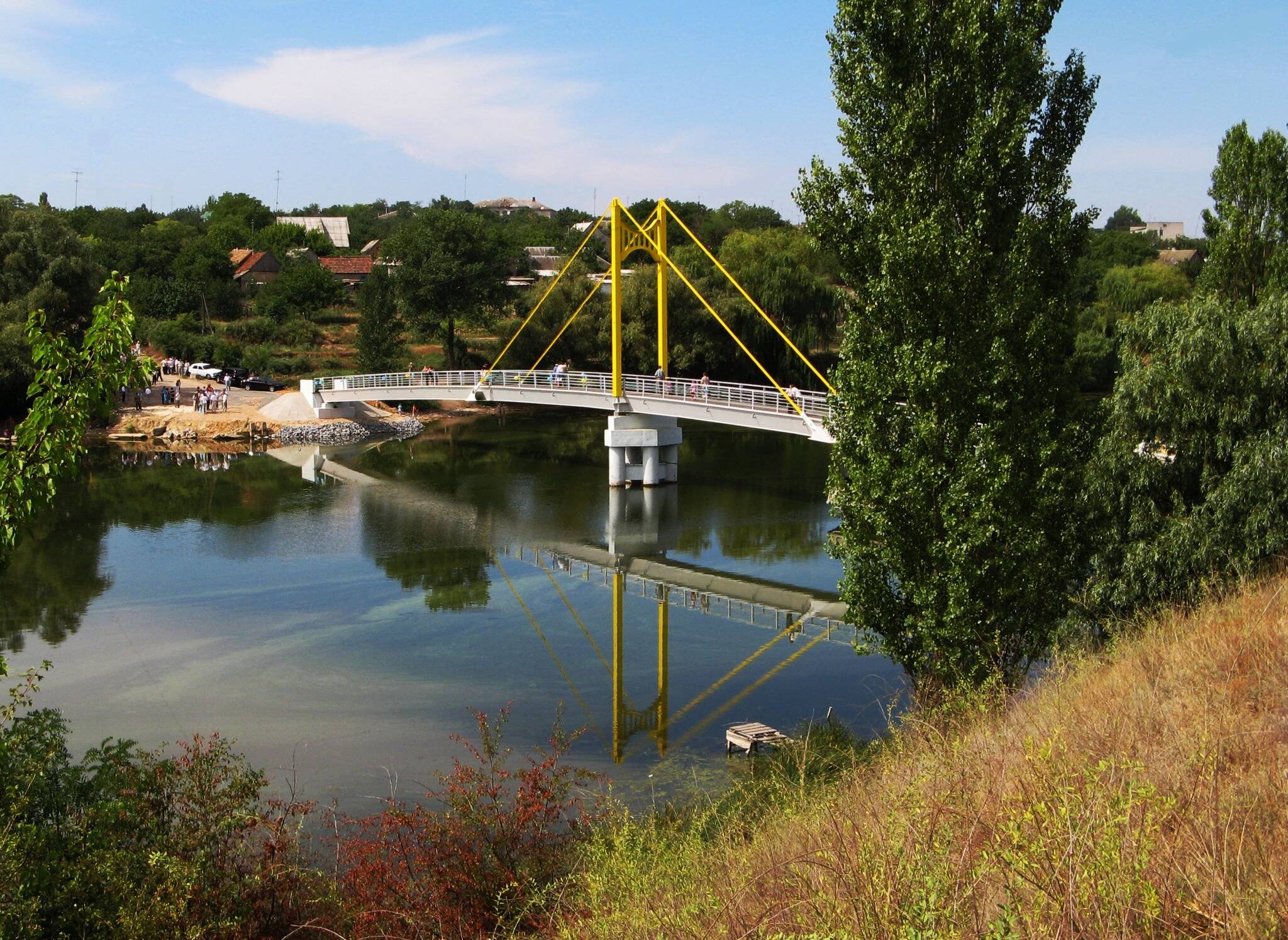 Пішохідний міст в селі Велика Лепетиха